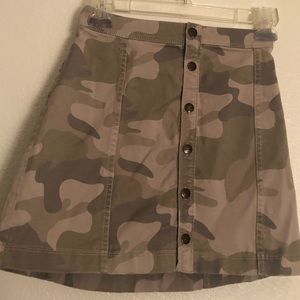 Hollister Army green A-line skirt
